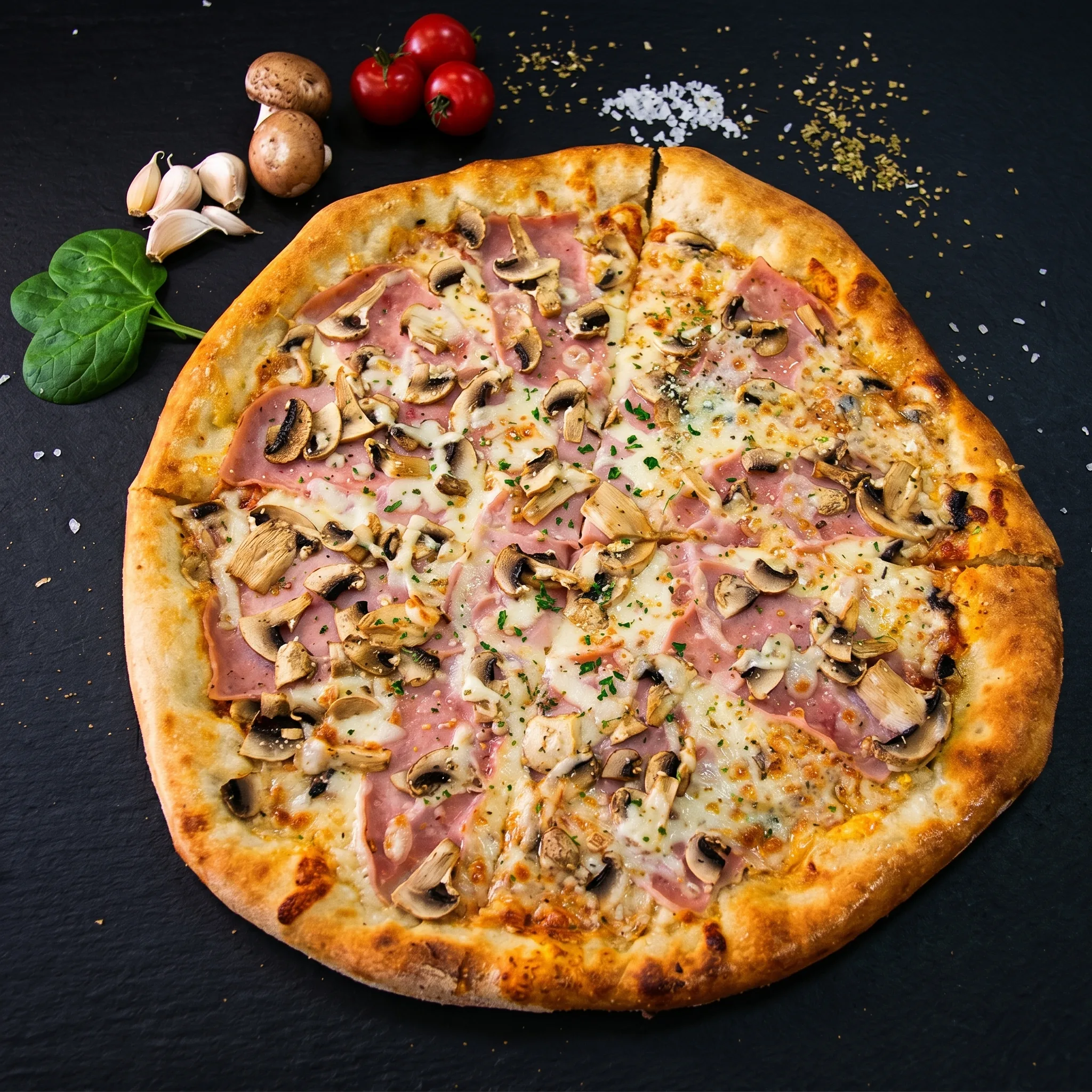 Prosciutto e funghi